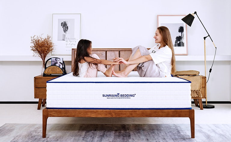 Sunrising Bedding 12 inch Natural Latex & Gel Infused Memory Foam Mattress, Sleep Cooling Medium Firm, Non-Toxic & Without Fiberglass, No Chemical Smell, Assembled in USA, Certipur-US,120 Night Trial, 20 Year Warranty